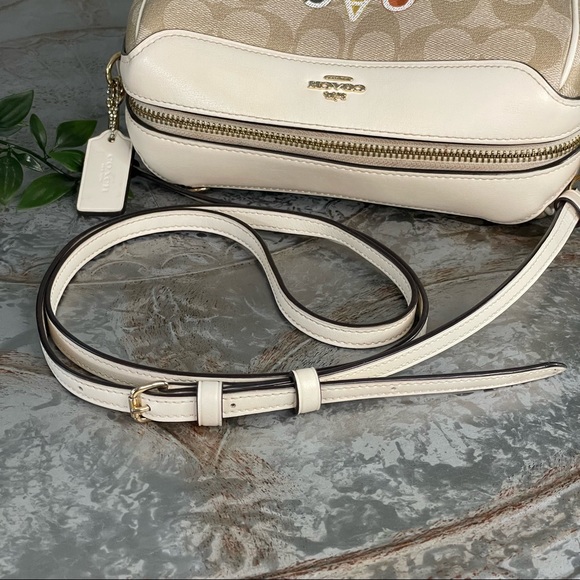 Coach Bennett Crossbody In Signature Canvas With Radial Rainbow F76628 - Picture 6 of 13